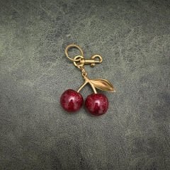 Kiraz Figürlü Çanta Charmı