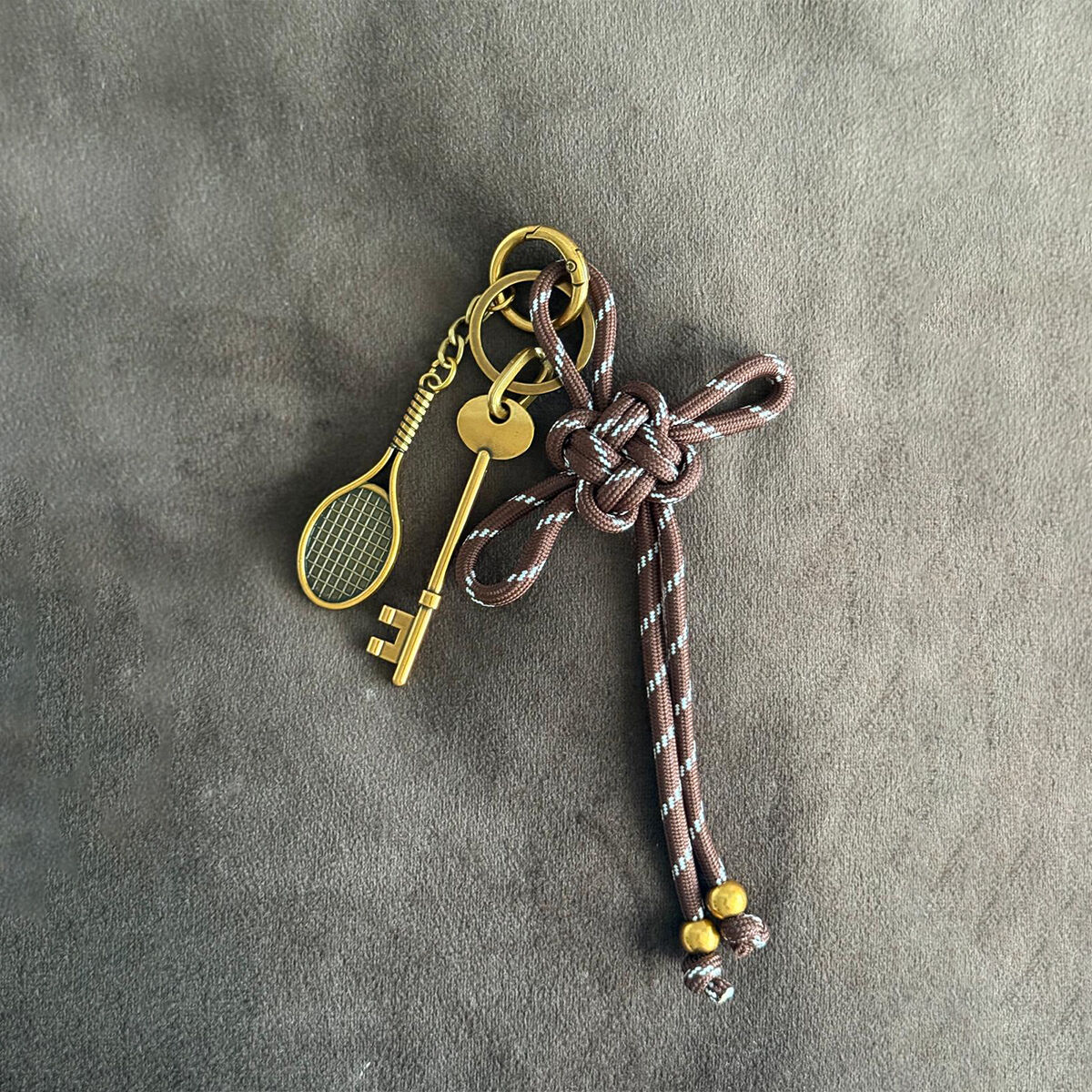 Raket ve Anahtar Figürlü Çanta Charmı