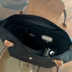 Longchamp Le Pliage Original M (Medium) Çanta içi Düzenleyici, Çanta İçi Organizer Siyah