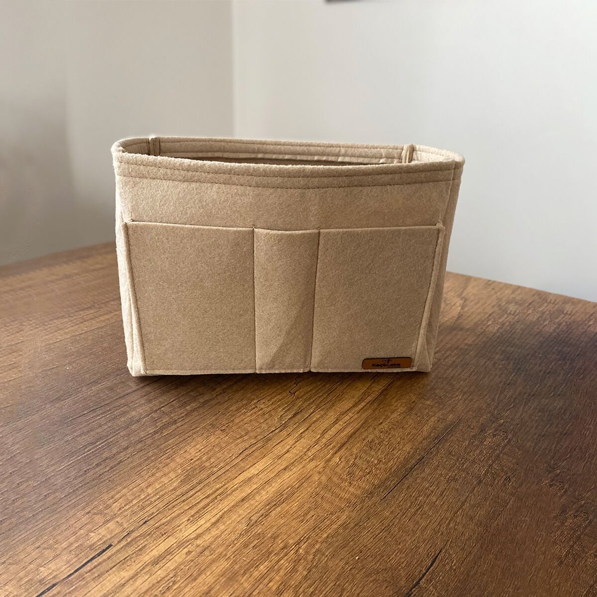 Longchamp Le Pliage Original M (Medium) Klasik Model Çanta içi Düzenleyici, Çanta İçi Organizer Bej