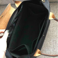 Longchamp Le Pliage Original L (Large) Suluklu Çanta İçi Düzenleyici, Çanta İçi Organizer Siyah