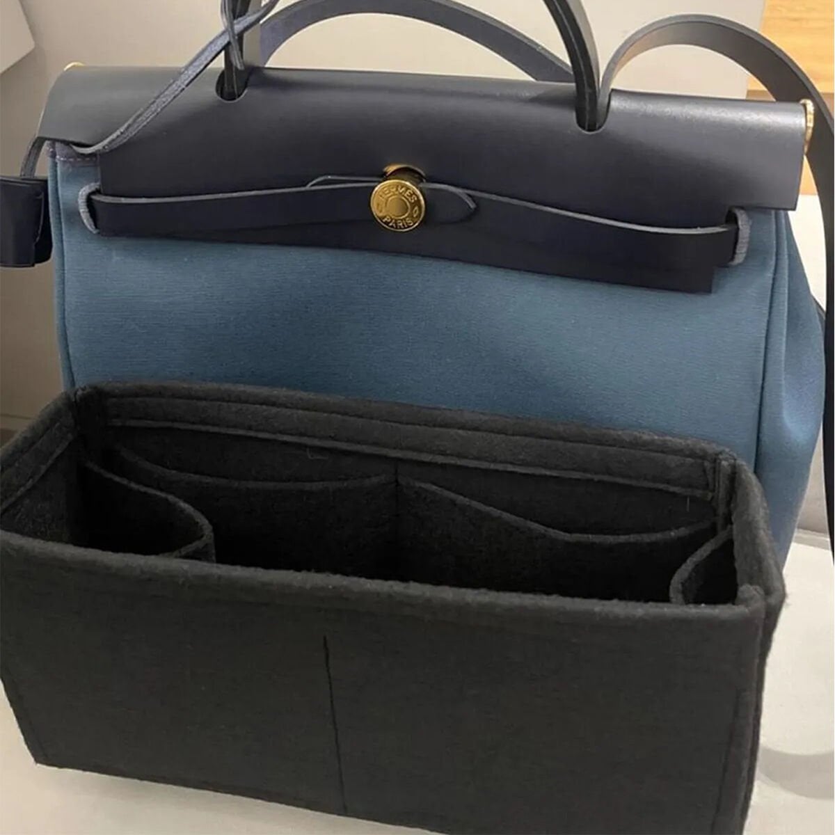 Hermes Herbag 31 Çanta İçi Düzenleyici, Çanta İçi Organizer Siyah