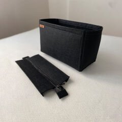 Bonheur Küçük Boy (S) Tote Bag Fermuarlı Çanta İçi Düzenleyici, Çanta İçi Organizer Siyah