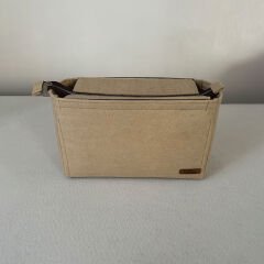 Bonheur Küçük Boy (S) Tote Bag Fermuarlı Çanta İçi Düzenleyici, Çanta İçi Organizer Bej