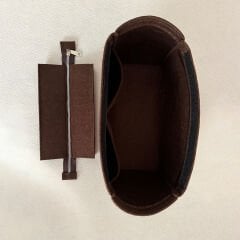 Bonheur Küçük Boy (S) Tote Bag Fermuarlı Çanta İçi Düzenleyici, Çanta İçi Organizer Kahverengi