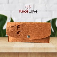 3 Kuşlu Keçe Cüzdan