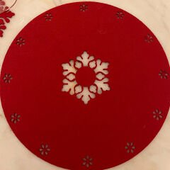 Yuvarlak 6'lı Kırmızı Amerikan Servis Altlığı