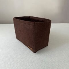 Bonheur Orta Boy (M) Tote Bag Suluklu Çanta içi Düzenleyici, Çanta içi Organizer Kahverengi
