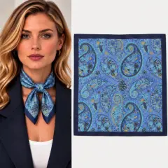 Ebruli Desenli Fular / Bandana 50x50